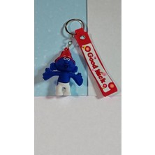 Famemus Accessory Şirinler Anahtarlık Renkli Karışık Gelir 1 Adet Çanta Süsü Aksesuar