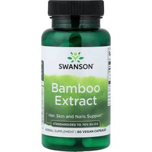 Swanson Bamboo 70% Silica Extract Hair Skin & Nails 60 Vegan Capsules