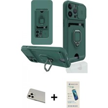 İlk El Grup Ieg™ iPhone 13 Pro Max Kılıf Vadi Form Prime - Şeffaf Pasifik Cam Ekran Koruyucu + Beyaz Rainbow Kamera Lens Koruma Cam