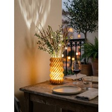 Elana Design Şarj Edilebilir Işıklı Dekoratif Vazo – Lux LED Masa Lambası (Type-C Şarjlı)