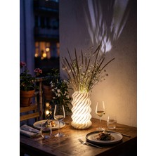 Elana Design Şarj Edilebilir Işıklı Dekoratif Vazo – Lux LED Masa Lambası (Type-C Şarjlı)