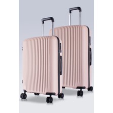 Zeplin Liva PP Polipropilen Ultra Light 2'li Valiz Seti (Orta ve Büyük) Pudra