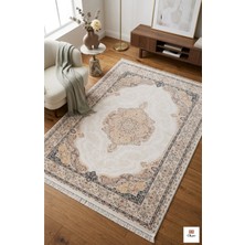 Royal Heritage Exclusive: Sanat Eseri Dokusunda Fildişi Altın Salon Halısı
