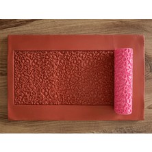 Atölye Dekupaj Model 069 - Deboss & Emboss İkili Set - Polimer Kil Doku Oklavası / Seramik Çamuru Desen Rulosu