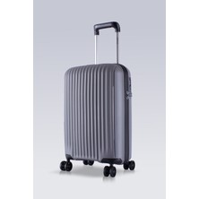 Zeplin Liva PP Polipropilen Ultra Light Kabin Boy Valiz Gri