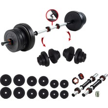 PremiumPort 38 kg Çok Fonksiyonlu Halter ve Dambıl Seti ile Güçlü Antrenman