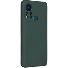 İlk El Grup Infinix Hot 11S Kılıf Nano Içi Kadife Silikon - Koyu Yeşil