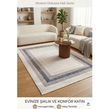 Modern Çizgili Salon Halısı %100 Akrilik Dokuma Yumuşak Dokulu Leke Dirençli Antre Oturma Odası 8mm