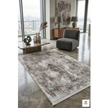 Premium Serisi Mermer Dokulu Lüks Modern Halı - Gri/vizon