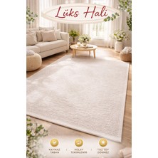 Lüks Kabartma Dokulu Gold Detaylı Sanatsal Halı - Premium Salon ve Oda Halısı