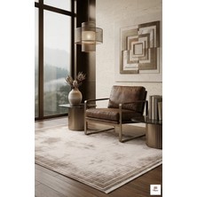 Artisanal Geometrics Bej Halı - Lüks Tasarım Salon Halısı, Özel Dokulu, Akrilik-Bambu , Antialerjik