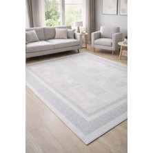 Modern Gri Akrilik Halı 462.000 Vuruş Sık Dokuma Leke Tutmaz Oeko-Tex Sertifikalı