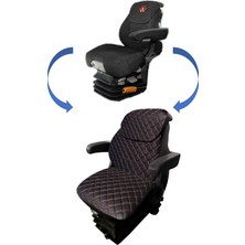 Kırmızı Massey Ferguson 5s Seri Traktör Koltuk Kılıfı 3 Parça BK3-102