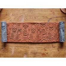 Atölye Dekupaj Model 061 - Polimer Kil Doku Oklavası / Seramik Çamuru Desen Rulosu