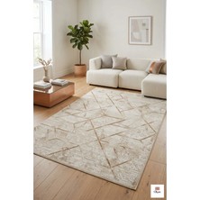 Premium Geometrik Desenli Akrilik Salon Halısı - 462.000 Vuruş Sık Dokuma - Leke Tutmaz