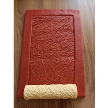 Atölye Dekupaj Model 076 - Deboss & Emboss İkili Set - Polimer Kil Doku Oklavası / Seramik Çamuru Desen Rulosu