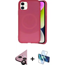 İlk El Grup Ieg™ iPhone 11 Kılıf Ufuk Serisi - Siyah 3D Antistatik Cam Ekran Koruyucu + Siyah Raze Metal Kamera Lens