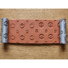 Atölye Dekupaj Model 065 -Deboss & Emboss İkili Set - Pokemon Topu - Polimer Kil Seramik Doku Oklavası