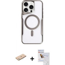 İlk El Grup Ieg™ iPhone 11 Pro Max Kılıf Yadigar Klasik Özel Seri - Siyah Seramik Nano Ekran Koruyucu + Mavi Renkli Kamera Lens Koruma Cam