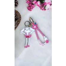 Famemus Accessory 3D Büyük Boy Sevimli Cinnamoroll Anahtarlık / Çanta Süsü