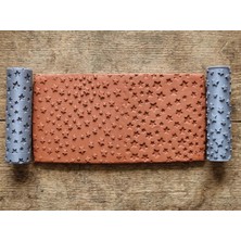 Atölye Dekupaj Model 066 - Yıldızlar Deboss & Emboss İkili Set - Polimer Kil Seramik Doku Oklavası