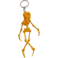 Famemus Accessory Iskelet Tasarım Dekoratif Anahtarlık Iskelet Araç Süsü Sarı Renk
