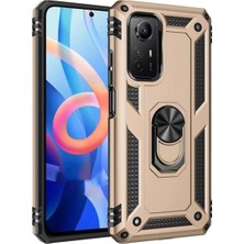 İlk El Grup Xiaomi Redmi Note 12S Kılıf Sofya Yüzüklü Silikon Kapak - Gold