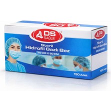 Ds Sağlık Steril Hidrofil Gazlı Bez 30X80 cm – %100 Pamuk, Yüksek Emici, Tekli Steril Paket, 150 Adet