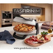 Gözdehome Erato Pizza Makinesi Taşfırınım Lahmacun Makinesi Doğal Taş Tabanlı Fırın Beyaz