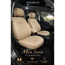 Trobus Dacia Dokker Combi 2012-2021 Uyumlu Mira Serisi Bej 5'li Oto Koltuk Minderi
