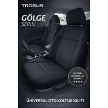 Trobus Nissan Qashqai 2007 ve Sonrası Uyumlu Gölge Serisi Siyah Nefes Alan Kumaş Koltuk Kılıfı