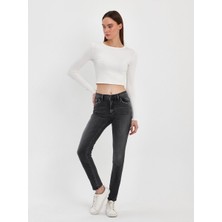 LTB Jonna 100 Dar Paça Yüksek Bel Mid Indigo Jean Pantolon