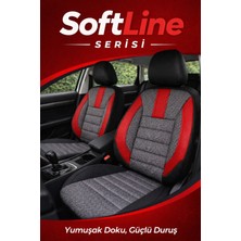 Trobus Nissan Juke 2010 ve Sonrası Uyumlu Softline Serisi Kırmızı Nefes Alan Kumaş Koltuk Kılıfı