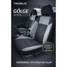 Trobus Chevrolet Cruze 2009 ve Sonrası Uyumlu Gölge Serisi Gri Nefes Alan Kumaş Koltuk Kılıfı