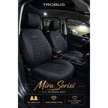Trobus Citroen Nemo 2008-2014 Uyumlu Mira Serisi Siyah 5'li Oto Koltuk Minderi