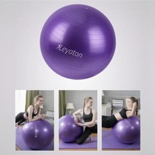 PremiumPort Rahat ve Dayanıklı 55 cm Mor Pilates Topu, Egzersiz ve Denge Için Ideal