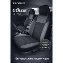Trobus Dacia Logan 2004 ve Sonrası Uyumlu Gölge Serisi Füme Nefes Alan Kumaş Koltuk Kılıfı