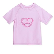 Hellobaby Kız Bebek Mayo Kalp Baskılı