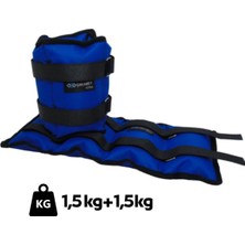 PremiumPort El ve Ayak Bilek Ağırlıkları Seti, 3 Kg, Mavi Kum Torbası, Fizik Tedavi