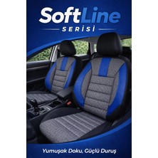 Trobus Opel Mokka 2012 ve Sonrası Uyumlu Softline Serisi Mavi Nefes Alan Kumaş Koltuk Kılıfı