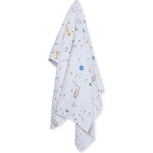 Mollia Erkek Bebek Müslin Battaniye Hayvan Baskılı