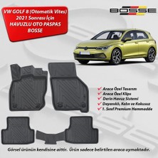 VW Golf 8 Paspas Araca Özel Otomatik E-Tsi 2021 Sonrası BOSSE 3D Havuzlu Oto Paspas