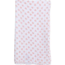 Little Dreams Kız Bebek Müslin Battaniye Kalp Baskılı