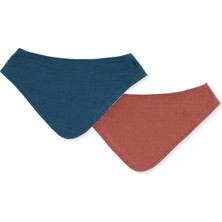 Messy Kids Messy Duck Müslin Fular Önlük 2'li Kiremit - Mavi