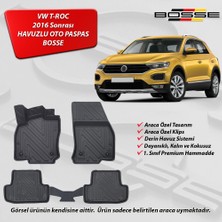 VW T-Roc Paspas Troc Araca Özel 2016 Sonrası BOSSE 3D Havuzlu Oto Paspas