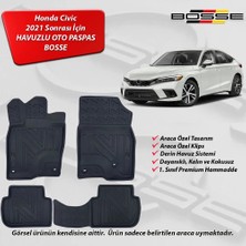 Honda Civic Paspas FE1 Sedan Araca Özel 2021 Sonrası BOSSE 3D Havuzlu Oto Paspas Paspas