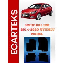 Velur Halı Paspas Takımı, Hyundai I20 2014-2020 Uyumlu, Klipsli Kaymaz