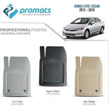 Profesyonel 4d Gri Oto Paspas, Sedan 2012-2016, Temiz ve Şık Görünüm