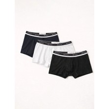 Whitefin Çok Renkli Erkek Boxer Boxer 3-Pack Blk-Nvy-Wht