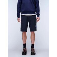 Napapijri N-HORTON-NP0A4HOS1761 Lacivert Normal Bel Regular Fit Düz Erkek Şort